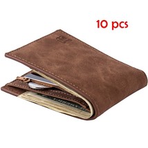 Fashion PU Leather Men&#39;s Wallets With Coin Bag Zipper Small Bank Purses Dollar S - £124.48 GBP