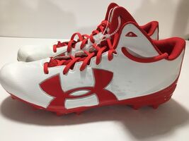 NEW Under Armour Cleats Men's Football U.S. Size 15 M White Red - $25.65