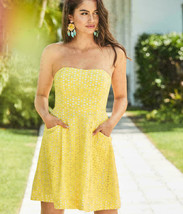 Lilly Pulitzer Yellow Blossom Dress Pineapple Juice Oval Flower Petal Ey... - £104.73 GBP