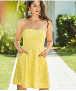 Lilly Pulitzer Yellow Blossom Dress Pineapple Juice Oval Flower Petal Ey... - £104.99 GBP