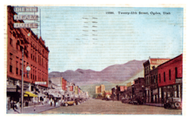 Ogden Utah twenty Fifth Street Vintage Postcard 1946 New Healy Hotel - £3.13 GBP