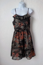 Royal Love Bohemian Halter Dress Size XL Juniors Floral Black Chiffon Sl... - £7.88 GBP