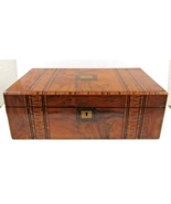 Victorian Burr Walnut Parquetry Inlaid Writing Slope Portable Desk Turnb... - €936,16 EUR