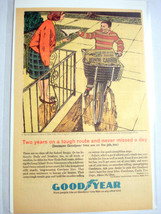 1964 Ad Goodyear Bicycle Tires with Newspaper Boy on Bicycle - $7.99