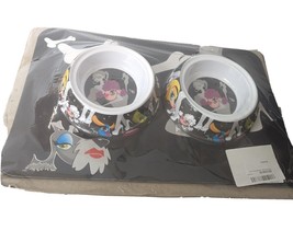 PetEgo Dog Cat Bowl Dish Placement Set Italian Style Whimsical Cartoon H... - £19.88 GBP