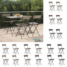 Outdoor Garden Patio Folding Poly Rattan Set Of 2 4 6 8 Bistro Chairs Se... - £77.78 GBP+