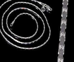 Real 925 Sterling Silver Link Design chain 18&quot; Neck chain - £27.91 GBP