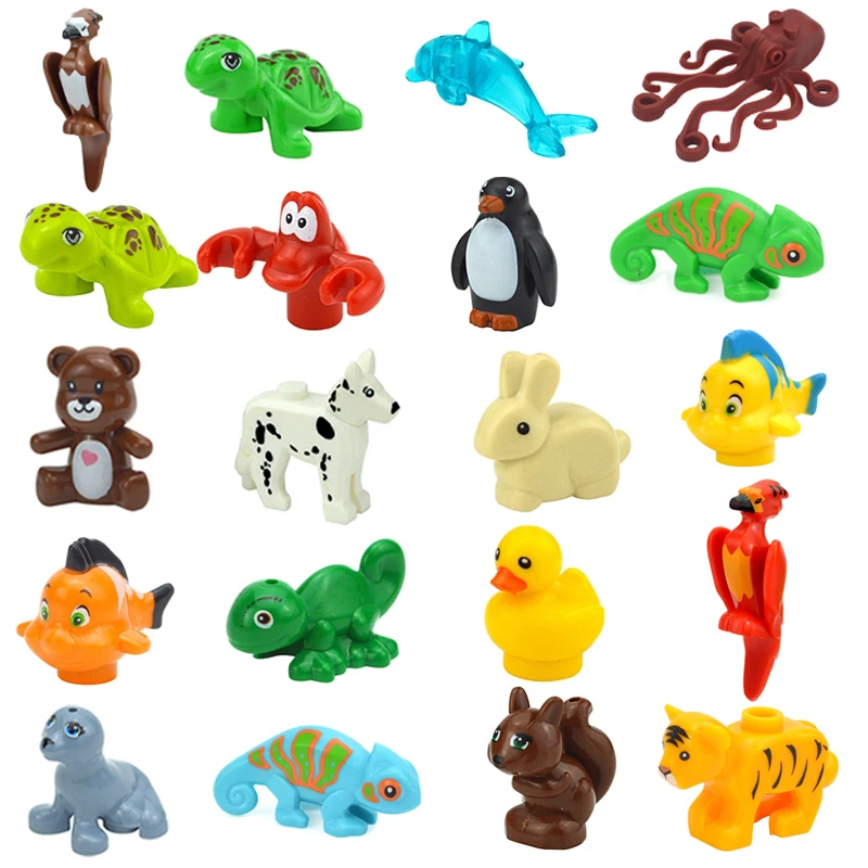 Game Fun Play Toys A DIY Model cute little Animal MOC Brick Building Blocks Pet  - £23.32 GBP