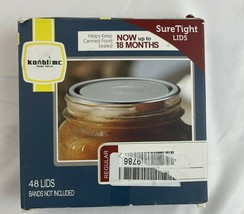 48 LIDS Canning Jar Lids Regular Mouth Sure Tight Lids Bands &amp; Jar not i... - $14.15