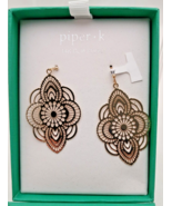 Gold Filigree Flower Earrings  on 14k Gold Filled Wires for Women Handma... - $20.80