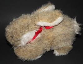 VTG Dakin Shaggy Bunny Rabbit Plush Stuffed Animal Toy Easter 1979 Brown White - £14.20 GBP