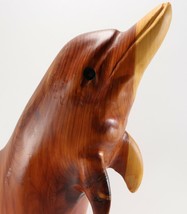 Handcrafted 1998 Solid Cedar Wood DON &amp; GIS RUTLEDGE Marine Dolphin Stat... - £42.47 GBP