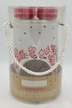 Yankee Candle Luminary Tea Light Holder Sparkling Cinnamon White Red Ceramic New - £14.39 GBP