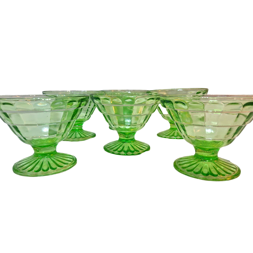 Primary image for Vintage Hazel-Atlas Colonial Block Sherbet Glasses - Depression Glass