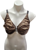 Vintage Splendor Form Brassiere Co. Bra Second Skin Stretch Satin Leopar... - $34.64