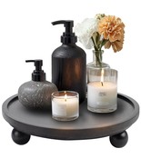 Wooden Tray Round Black Riser For Home Decor, Decorative Display Risers ... - £31.49 GBP