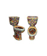 Mexican Toilet ELONGATED Comfort Height Hand Painted - Jessica - - $26,209.78 MXN