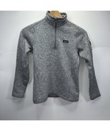 Patagonia Sweater Womens XS Long Sleeve Pullover Grey Heather 1/4 Zip Fr... - £28.56 GBP