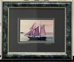 Scooner Western Union Framed Art Photograph 1997 Key West W/ Newspaper Article - £55.99 GBP