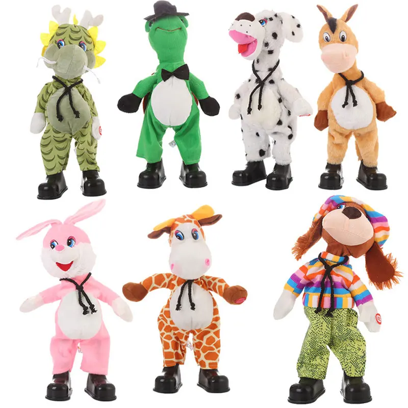 Robot Dog Toys Electronic Plush Dinosaur Sing Songs Dancing Music Animal Pet - £29.73 GBP