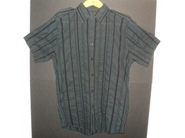 NEW 7 Diamonds Shirt Men&#39;s Size S Short Sleeve Light Black Stripes Small - £11.64 GBP