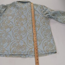 Vintage Coldwater Creek RN#98516 Women's XL Blue/Gold Cotton Button Up Shirt image 9