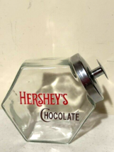 Collectible Hershey's Chocolate glass storage jar with lid - great condition image 4