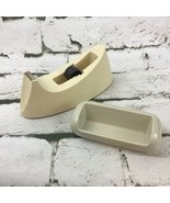 Vintage Mid Century Scotch Tape Dispenser Business Card Holder Desk Acce... - £19.53 GBP