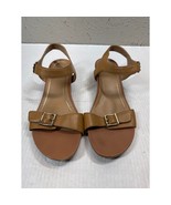 Vionic Shoes Womens Frances Sandals Tan Leather Comfort Orthotic Wegde S... - $39.95