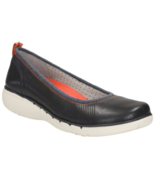 New Clarks Women Unstructured Un Elita Leather Flat Shoes Navy Size 7M - $121.84 CAD