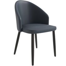 LeisureMod Paradiso Modern Dining Chairs Upholstered Seat Curved Back So... - $2,355.87 MXN