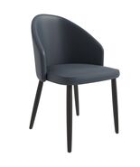 LeisureMod Paradiso Modern Dining Chairs Upholstered Seat Curved Back So... - $128.89