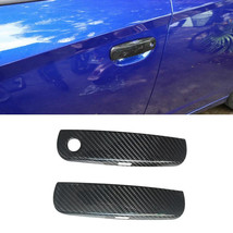 2PCS Dodge Challenger 2011-2023 Real Carbon Fiber Door Handle Knob Cover Trim - £62.58 GBP