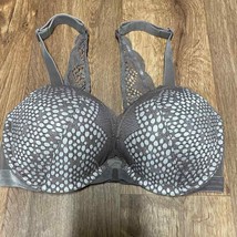Victorias Secret Gray Lace Very Sexy Push Up Racerback Front Hook Size 32D - $34.65