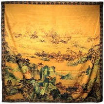 NWT Silk Scarf 53&quot;x53&quot; Super Large Square Shawl Wrap S3637 Xiang Yun Sha - £39.62 GBP