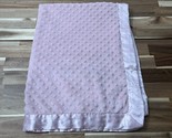 Katie Little Kidsline Luxury Baby Blanket Lovey Pink Minky Dot Satin Tri... - £17.13 GBP