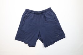 Vintage Nike Mens Large Faded Travis Scott Mini Swoosh Above Knee Shorts Blue - £47.44 GBP