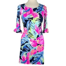 Lilly Pulitzer Womens Size XXS Sophie Ruffle Sleeve Dress Tropical Tide UPF 50 - £34.92 GBP