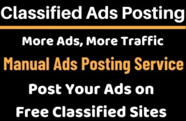 Manually 100 Post Your Ads on Classified Ad Posting Sites - $16.19
