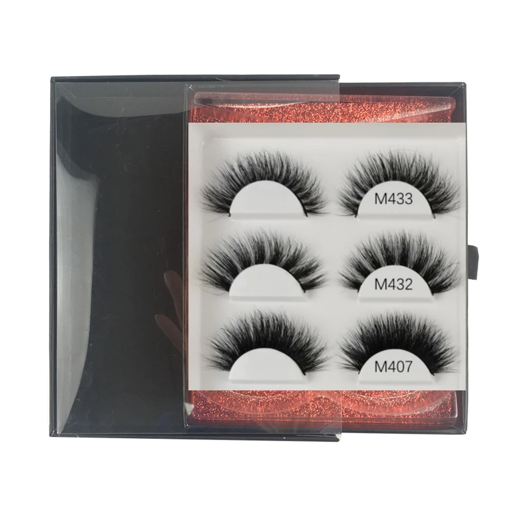 3 Pairs  Curly Mink False Eyelashes  Soft Lash Extension Repetitive Makeup  Colo - £51.37 GBP