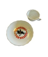 Vintage Miniature Small Tennessee Cup And Saucer Gold Trim Made In Taiwan - $264.64 MXN