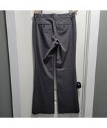 Express Editor Gray Straight Leg Pockets Career Pants Bottoms 10L Long D... - $524.58 MXN