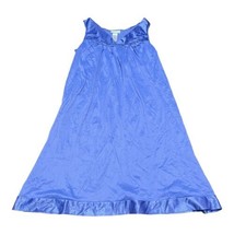 Vintage Vanity Fair Sz S Blue 100% Nylon Nightgown Sleep Silky Dress Pajamas - £36.54 GBP