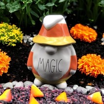 Rae Dunn MAGIC Gnome Canister 10&quot; Tall Cookie Jar Halloween Candy Corn   Ceramic - £30.37 GBP