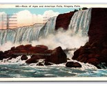 Rock of Ages American Falls Niagara Falls New York NY  WB Postcard I21 - $1.93