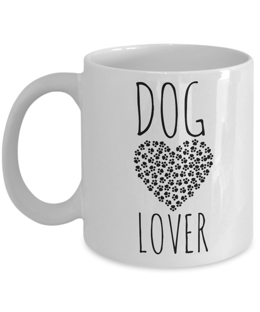 Dog Mug "Dog Mugs For Dog Lovers With Heart and Paws" This Dog Coffee Mug Makes  - $14.95