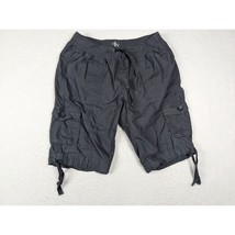 Calvin Klein Black Cargo Shorts M Drawstring Cotton Blend - $19.68