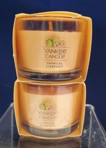 2 Yankee Candle Single Votive Mini Jar Candle Fragrance  Tropical Starfruit - £8.60 GBP