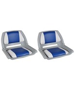 vidaXL Boat Seats 2 pcs Foldable Backrest With Blue-white Pillow 16.1x20... - $4,621.89 MXN