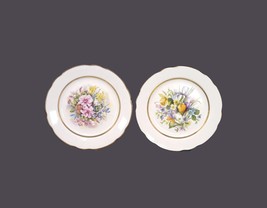 Pair of AJL Giftware Flowers of the Season dessert plates made in England. - £34.03 GBP